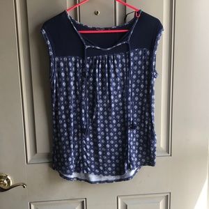 Blue Bohemian Top